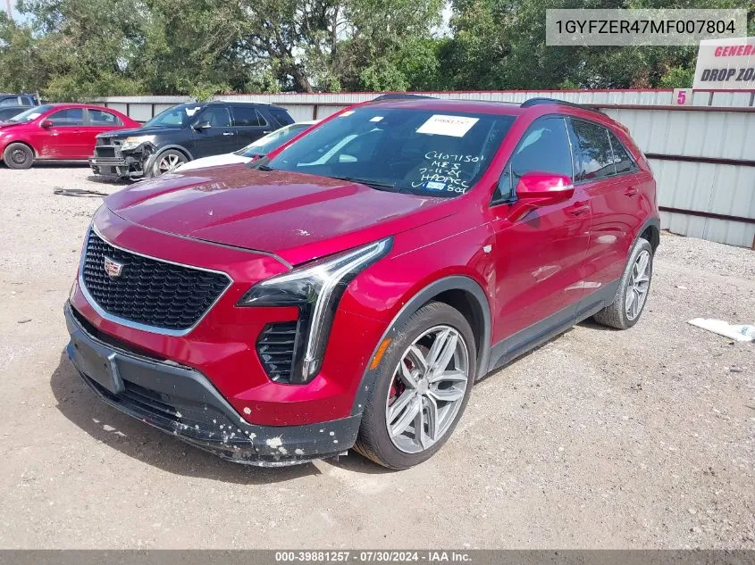 2021 Cadillac Xt4 Fwd Sport VIN: 1GYFZER47MF007804 Lot: 39881257