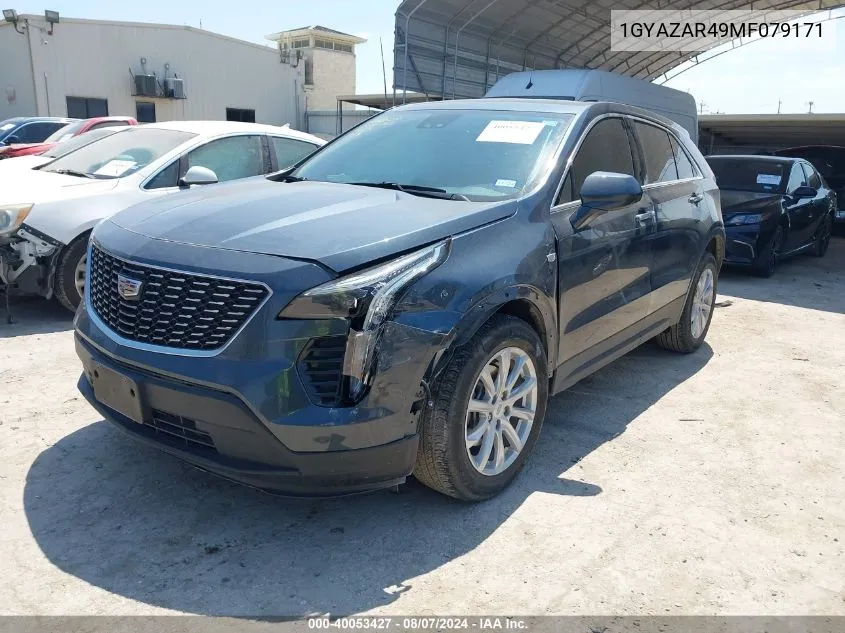 1GYAZAR49MF079171 2021 Cadillac Xt4 Luxury