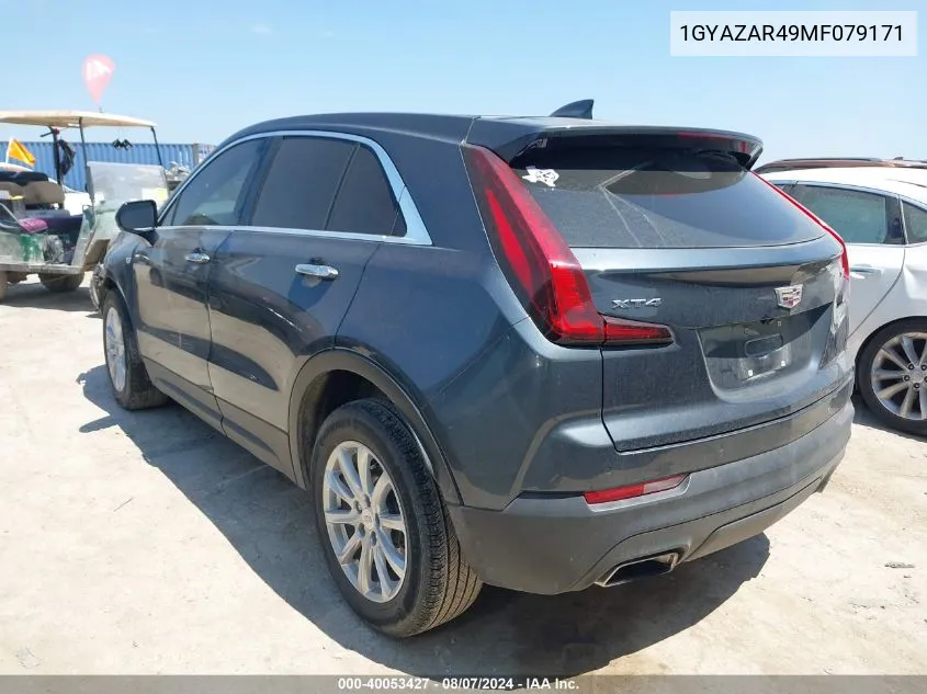 2021 Cadillac Xt4 Luxury VIN: 1GYAZAR49MF079171 Lot: 40053427