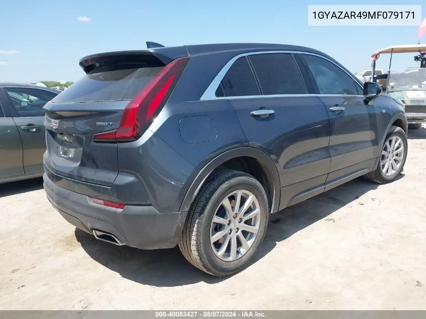 1GYAZAR49MF079171 2021 Cadillac Xt4 Luxury