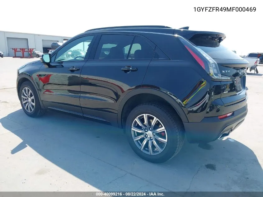 2021 Cadillac Xt4 Awd Sport VIN: 1GYFZFR49MF000469 Lot: 40099216