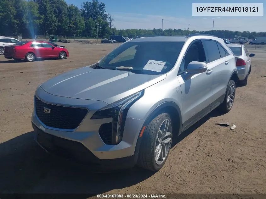 1GYFZFR44MF018121 2021 Cadillac Xt4 Awd Sport