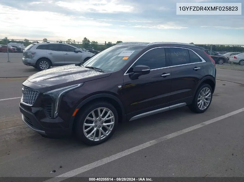 2021 Cadillac Xt4 Awd Premium Luxury VIN: 1GYFZDR4XMF025823 Lot: 40205514