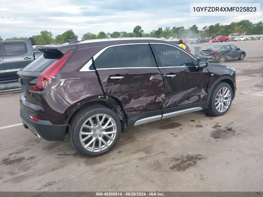 2021 Cadillac Xt4 Awd Premium Luxury VIN: 1GYFZDR4XMF025823 Lot: 40205514