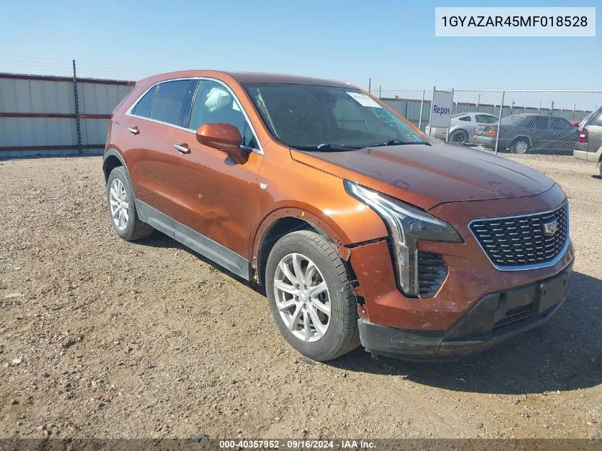 2021 Cadillac Xt4 Fwd Luxury VIN: 1GYAZAR45MF018528 Lot: 40357952