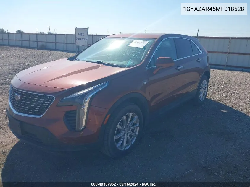 2021 Cadillac Xt4 Fwd Luxury VIN: 1GYAZAR45MF018528 Lot: 40357952