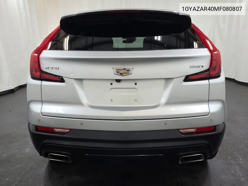 2021 Cadillac Xt4 Fwd Luxury VIN: 1GYAZAR40MF080807 Lot: 40360095