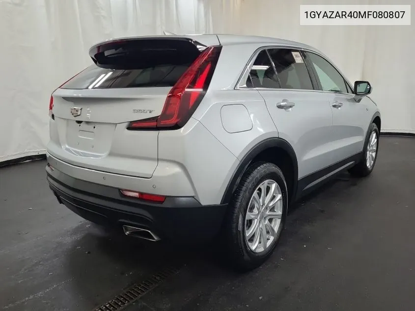 2021 Cadillac Xt4 Fwd Luxury VIN: 1GYAZAR40MF080807 Lot: 40360095