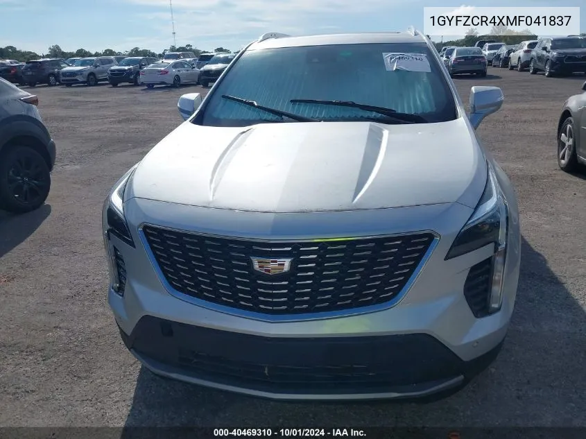 1GYFZCR4XMF041837 2021 Cadillac Xt4 Premium Luxury