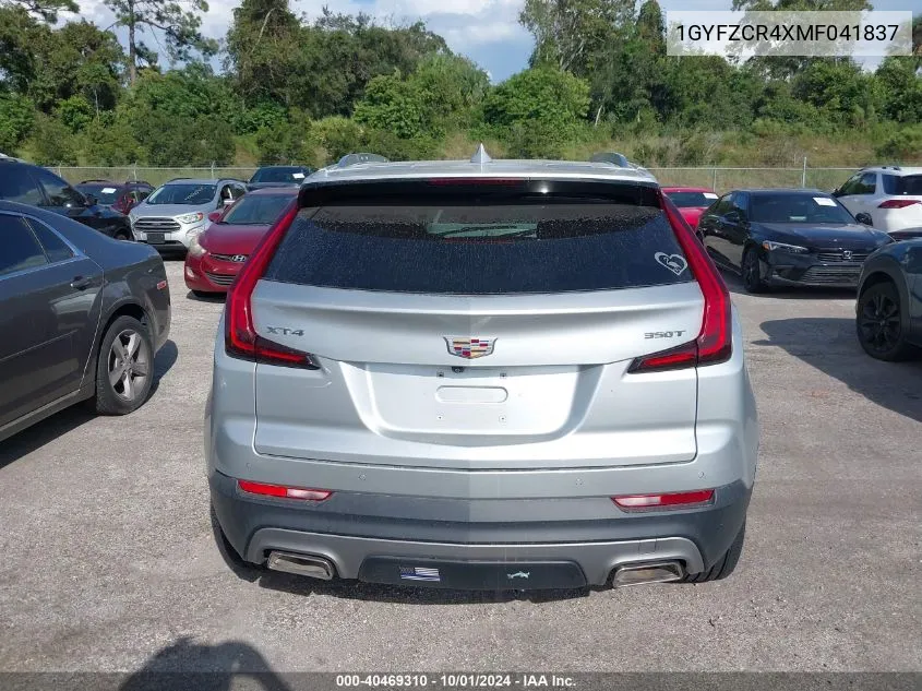 2021 Cadillac Xt4 Premium Luxury VIN: 1GYFZCR4XMF041837 Lot: 40469310