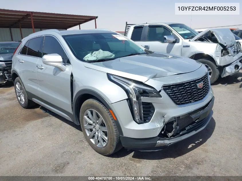 1GYFZCR42MF005253 2021 Cadillac Xt4 Premium Luxury