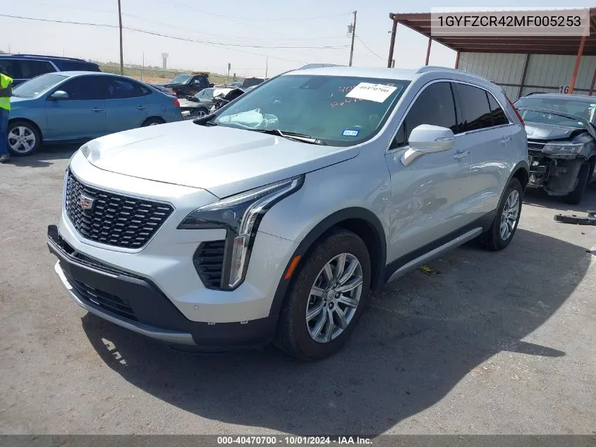 2021 Cadillac Xt4 Premium Luxury VIN: 1GYFZCR42MF005253 Lot: 40470700