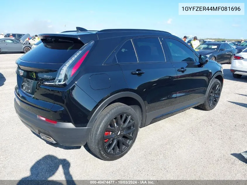 1GYFZER44MF081696 2021 Cadillac Xt4 Fwd Sport