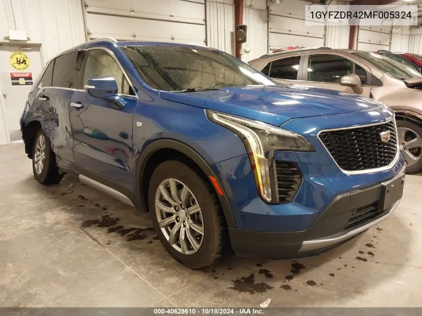 2021 Cadillac Xt4 Awd Premium Luxury VIN: 1GYFZDR42MF005324 Lot: 40629610