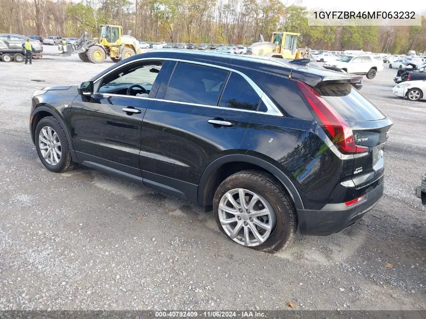 2021 Cadillac Xt4 Awd Luxury VIN: 1GYFZBR46MF063232 Lot: 40792409