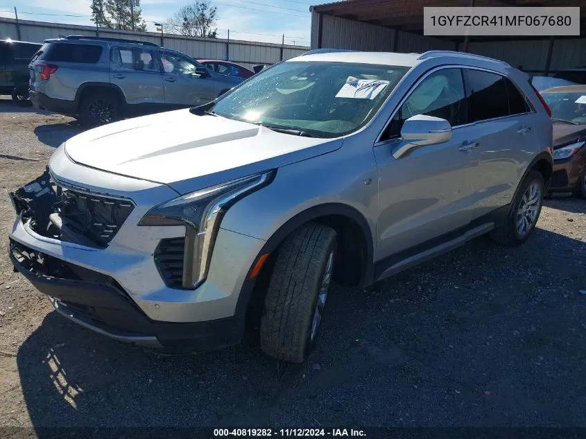 2021 Cadillac Xt4 Fwd Premium Luxury VIN: 1GYFZCR41MF067680 Lot: 40819282