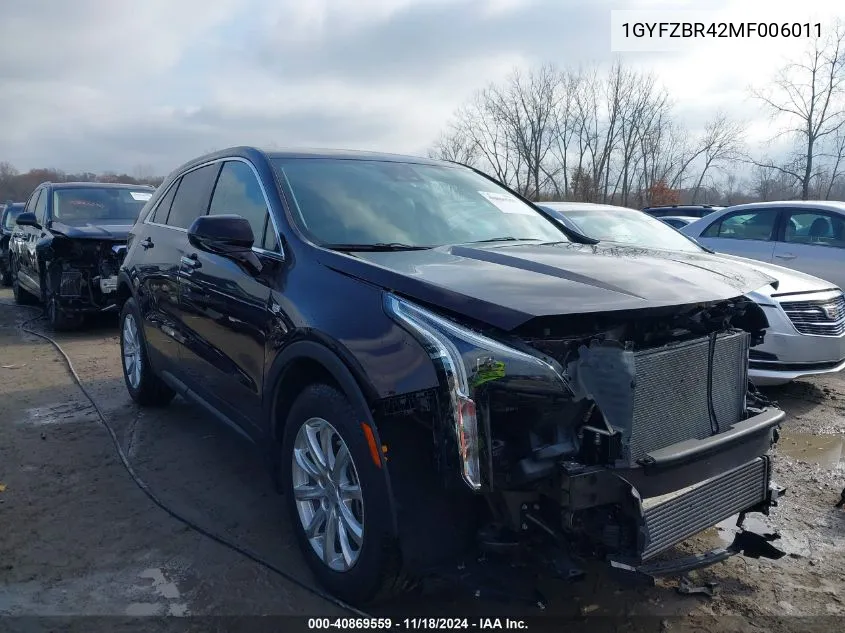 2021 Cadillac Xt4 Awd Luxury VIN: 1GYFZBR42MF006011 Lot: 40869559