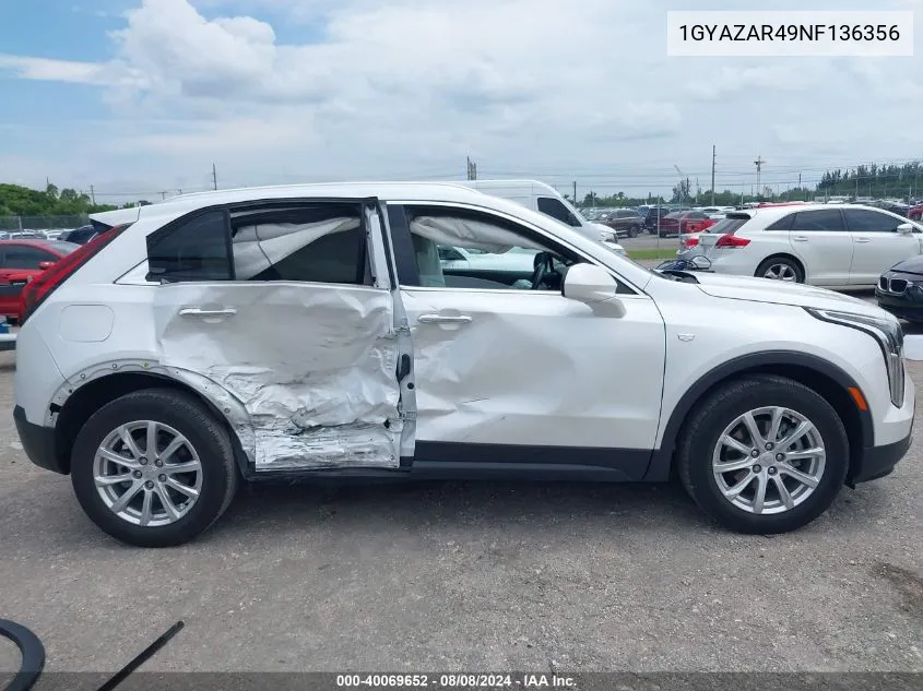 1GYAZAR49NF136356 2022 Cadillac Xt4 Fwd Luxury