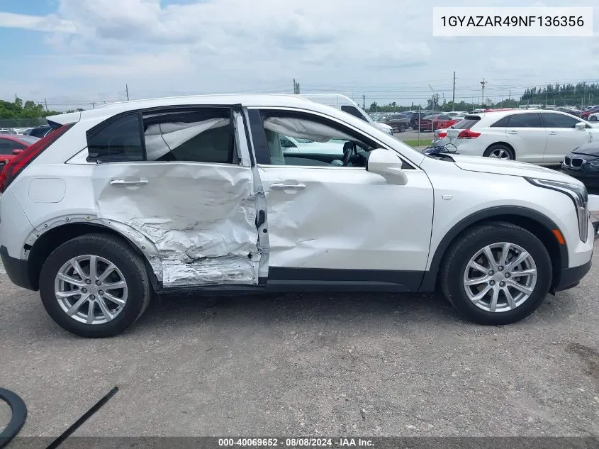 1GYAZAR49NF136356 2022 Cadillac Xt4 Fwd Luxury