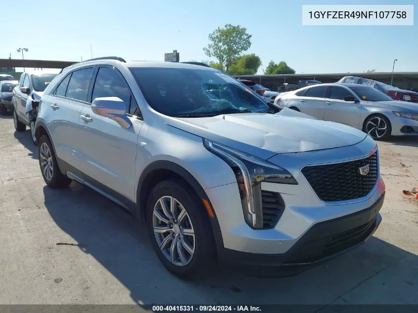 1GYFZER49NF107758 2022 Cadillac Xt4 Fwd Sport