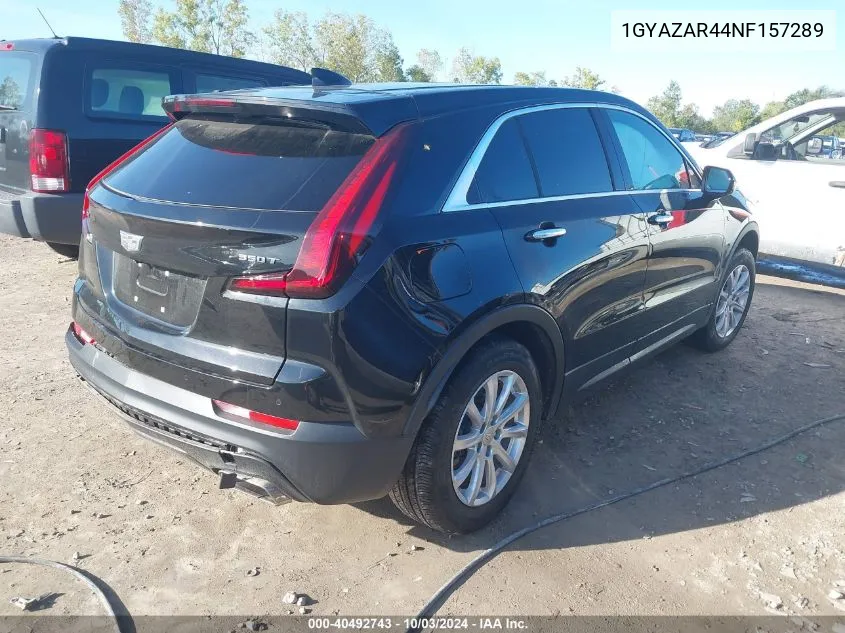 1GYAZAR44NF157289 2022 Cadillac Xt4 Fwd Luxury