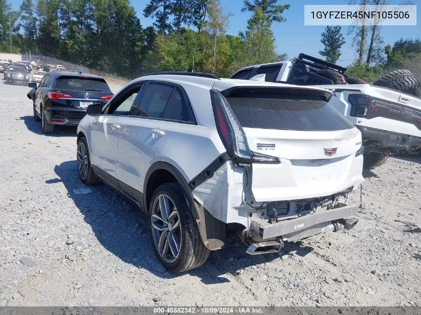 2022 Cadillac Xt4 Fwd Sport VIN: 1GYFZER45NF105506 Lot: 40552342