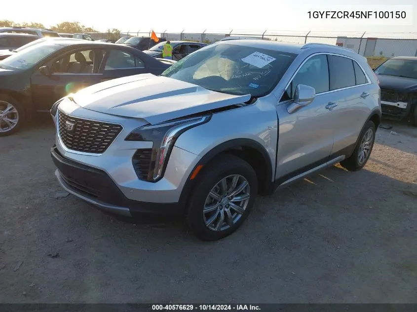 1GYFZCR45NF100150 2022 Cadillac Xt4 Premium Luxury