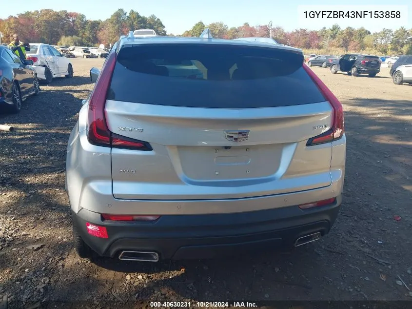 2022 Cadillac Xt4 Awd Luxury VIN: 1GYFZBR43NF153858 Lot: 40630231