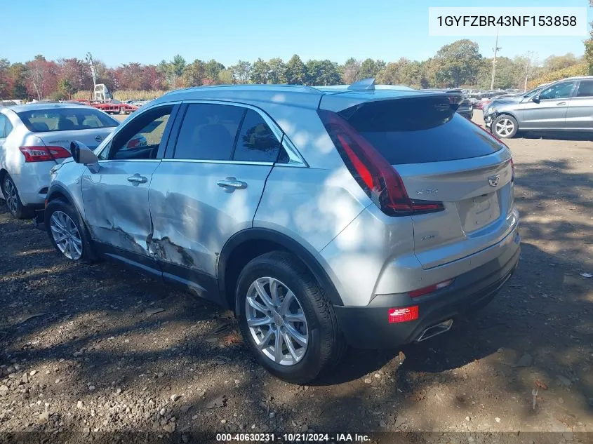 2022 Cadillac Xt4 Awd Luxury VIN: 1GYFZBR43NF153858 Lot: 40630231