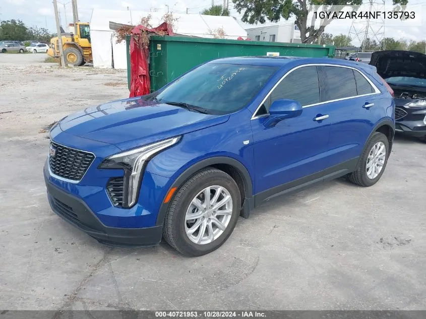 2022 Cadillac Xt4 Fwd Luxury VIN: 1GYAZAR44NF135793 Lot: 40721953