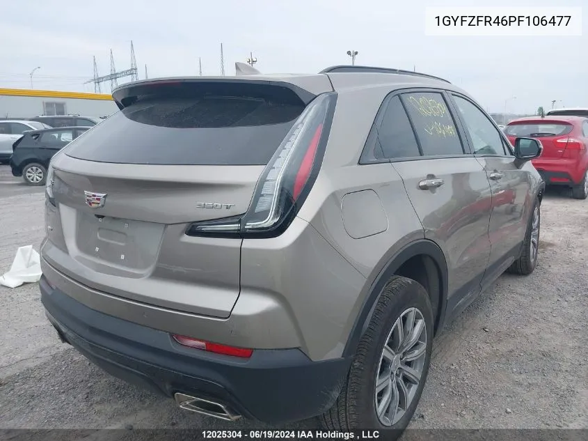 2023 Cadillac Xt4 VIN: 1GYFZFR46PF106477 Lot: 12025304