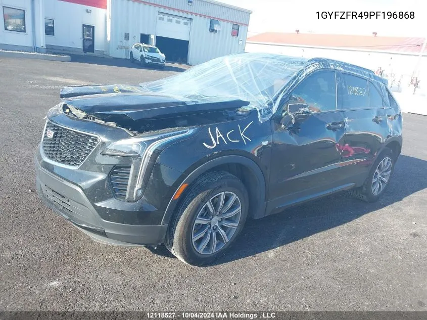 2023 Cadillac Xt4 VIN: 1GYFZFR49PF196868 Lot: 12118527