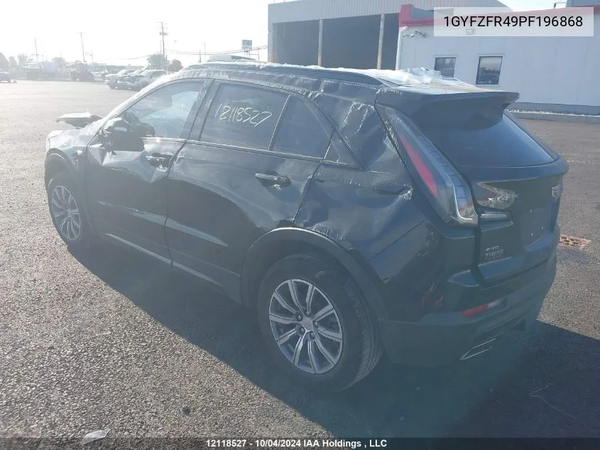 2023 Cadillac Xt4 VIN: 1GYFZFR49PF196868 Lot: 12118527