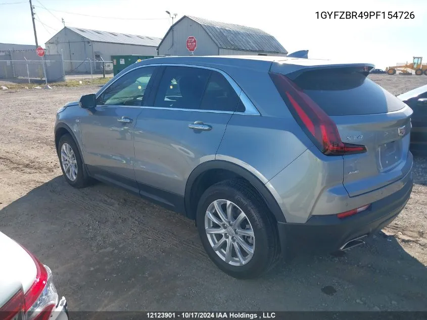 2023 Cadillac Xt4 VIN: 1GYFZBR49PF154726 Lot: 12123901