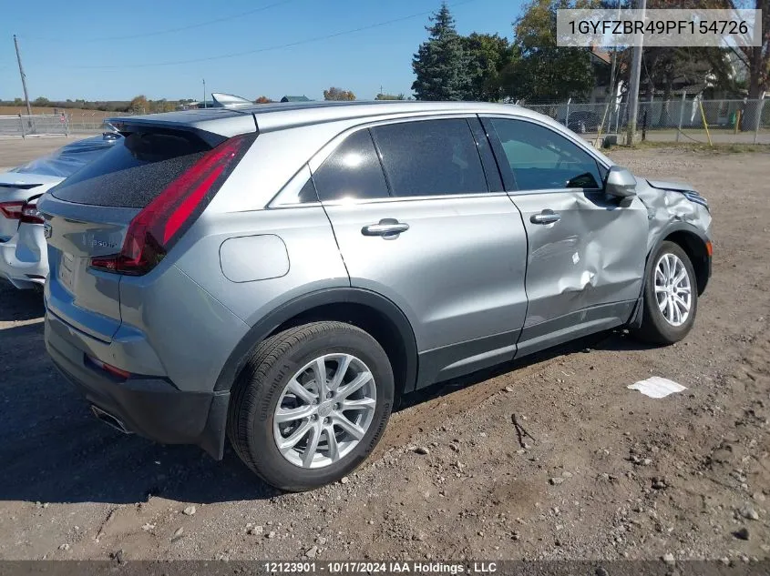 2023 Cadillac Xt4 VIN: 1GYFZBR49PF154726 Lot: 12123901