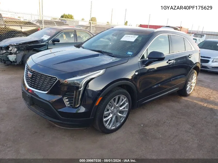 2023 Cadillac Xt4 Fwd Luxury VIN: 1GYAZAR40PF175629 Lot: 39987030