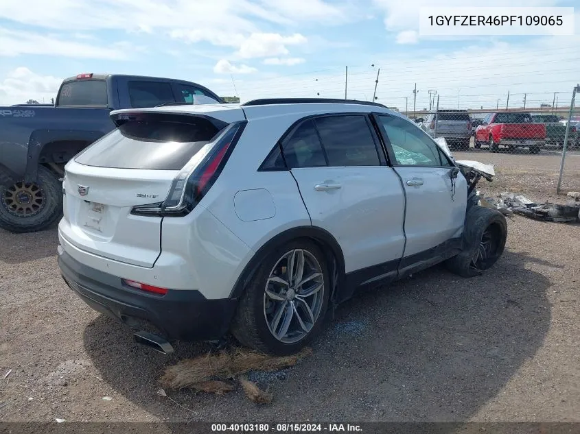 2023 Cadillac Xt4 Fwd Sport VIN: 1GYFZER46PF109065 Lot: 40103180