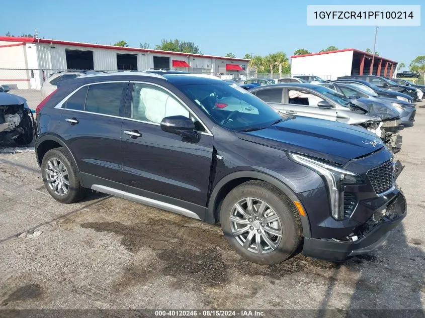 2023 Cadillac Xt4 Fwd Premium Luxury VIN: 1GYFZCR41PF100214 Lot: 40120246