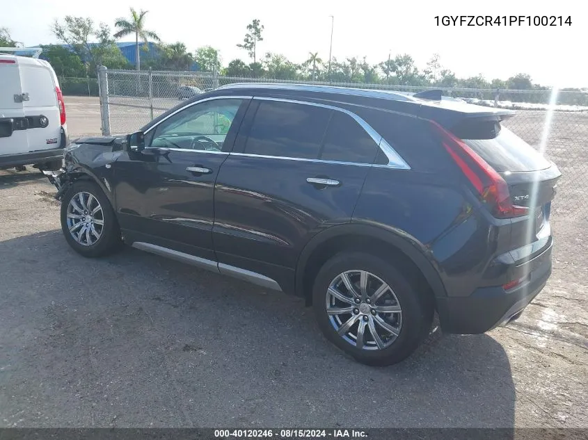 1GYFZCR41PF100214 2023 Cadillac Xt4 Fwd Premium Luxury