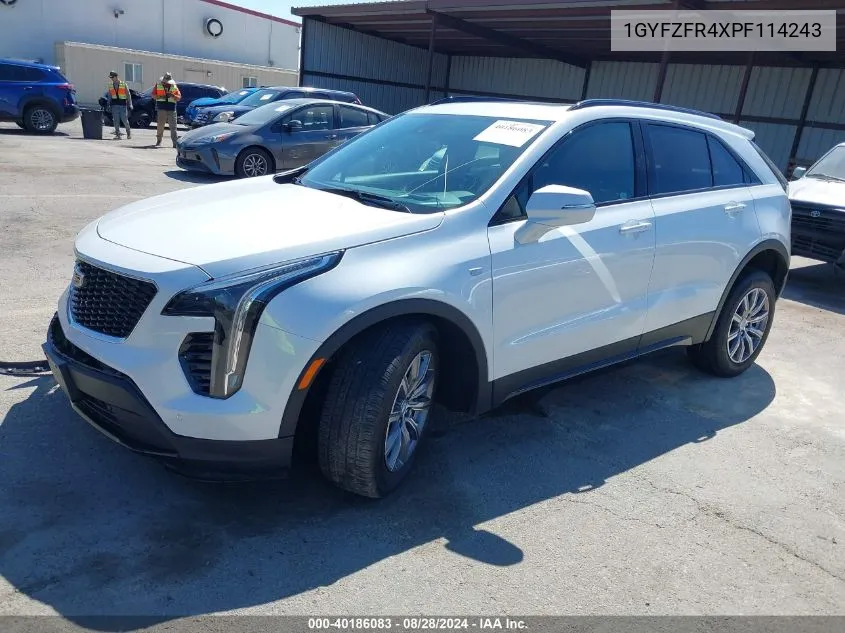 2023 Cadillac Xt4 Awd Sport VIN: 1GYFZFR4XPF114243 Lot: 40186083