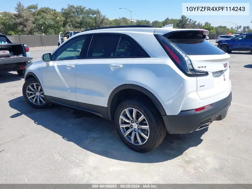 1GYFZFR4XPF114243 2023 Cadillac Xt4 Awd Sport