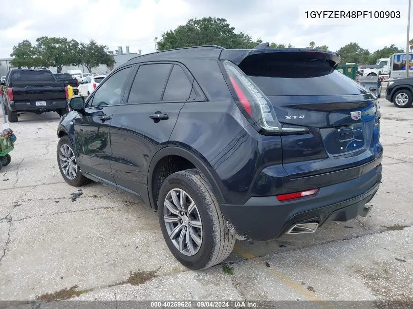 2023 Cadillac Xt4 Fwd Sport VIN: 1GYFZER48PF100903 Lot: 40259625