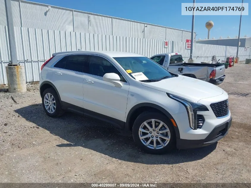 1GYAZAR40PF174769 2023 Cadillac Xt4 Fwd Luxury