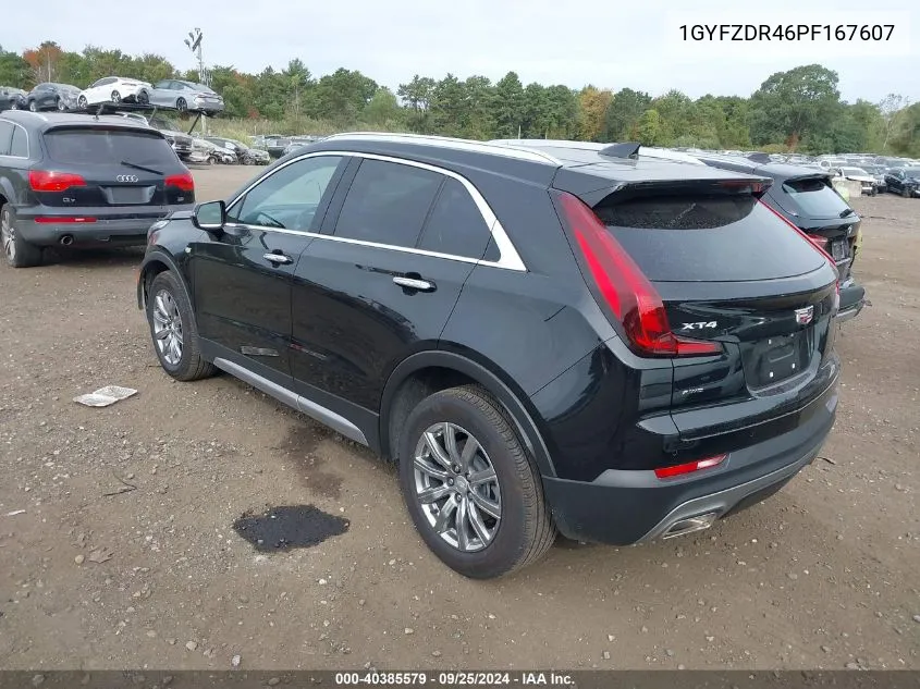 2023 Cadillac Xt4 Awd Premium Luxury VIN: 1GYFZDR46PF167607 Lot: 40385579