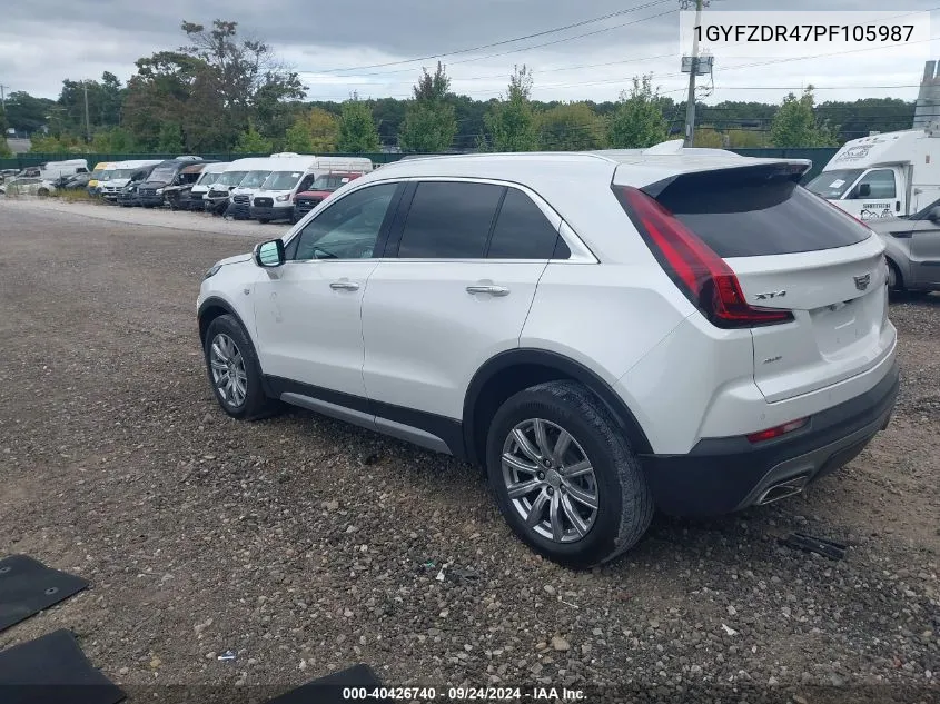 2023 Cadillac Xt4 Awd Premium Luxury VIN: 1GYFZDR47PF105987 Lot: 40426740