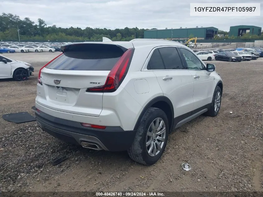 2023 Cadillac Xt4 Awd Premium Luxury VIN: 1GYFZDR47PF105987 Lot: 40426740