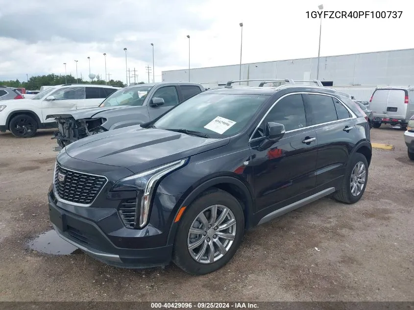 2023 Cadillac Xt4 Fwd Premium Luxury VIN: 1GYFZCR40PF100737 Lot: 40429096