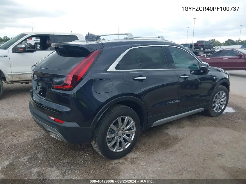 2023 Cadillac Xt4 Fwd Premium Luxury VIN: 1GYFZCR40PF100737 Lot: 40429096