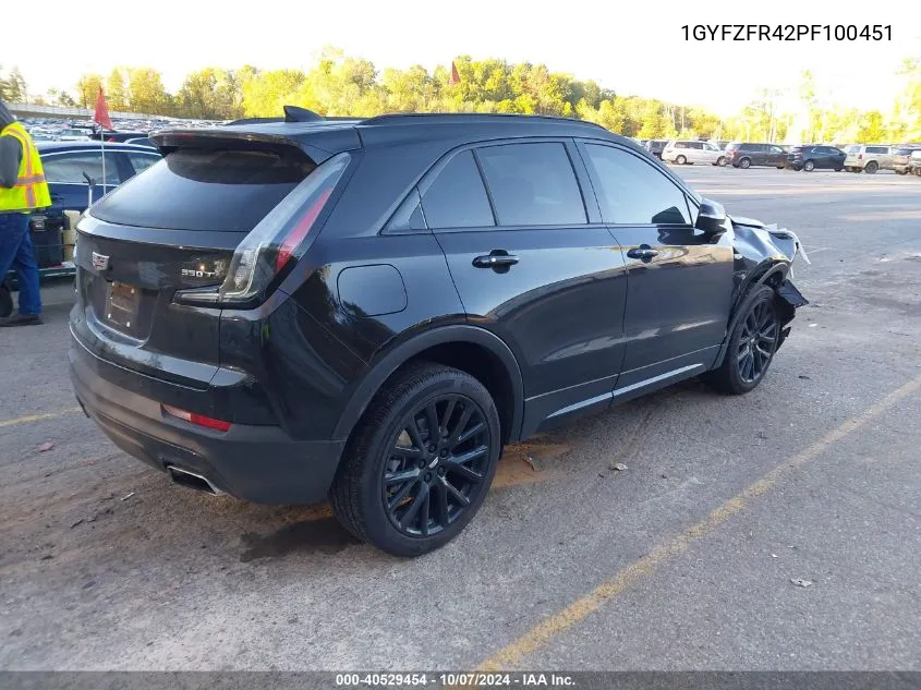 2023 Cadillac Xt4 Sport VIN: 1GYFZFR42PF100451 Lot: 40529454