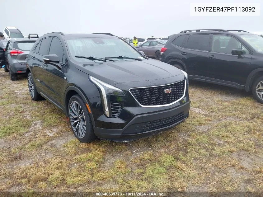 2023 Cadillac Xt4 Fwd Sport VIN: 1GYFZER47PF113092 Lot: 40539773